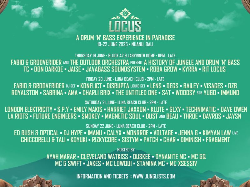 LOCUS Bali 2025 Set Times LOCUS Bali 2025 Set Times