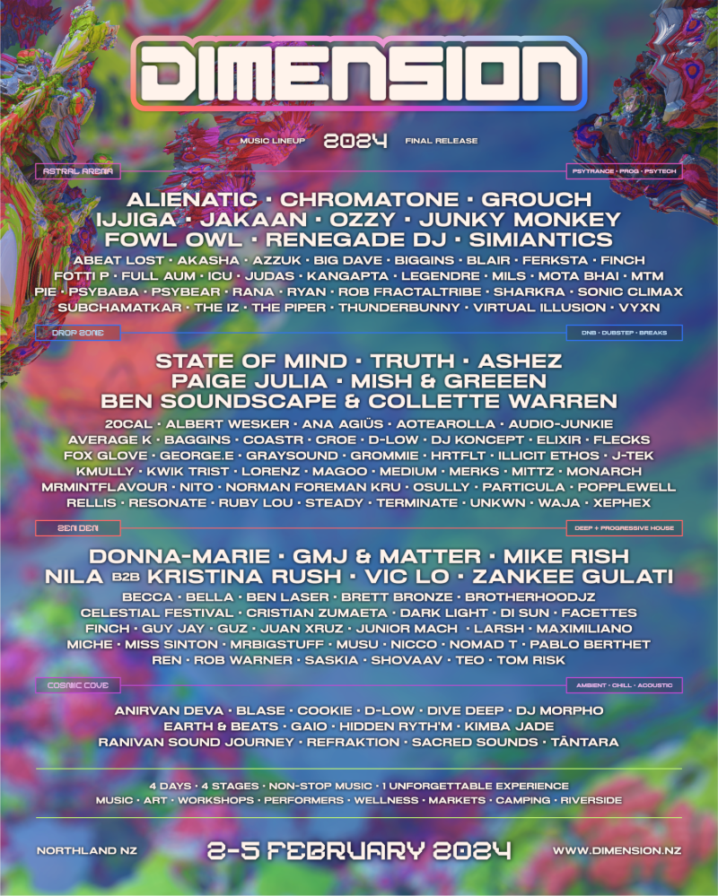 Dimension 2024 Music Lineup 