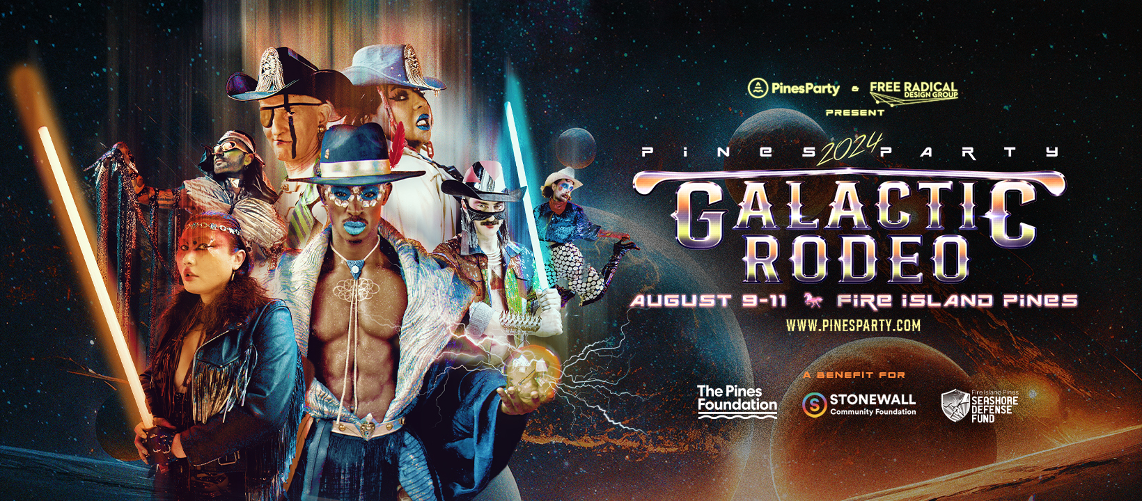 Pines Party 2024 Galactic Rodeo Tickets Fire Island Pines Fire