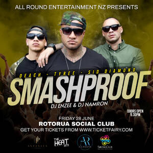 "Smashproof" Live Rotorua Social Club photo
