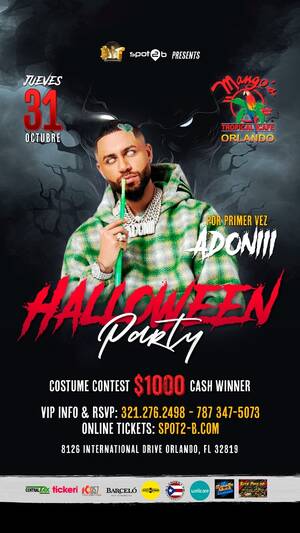 Halloween Party starring Dj Adoni at Mangos Orlando photo