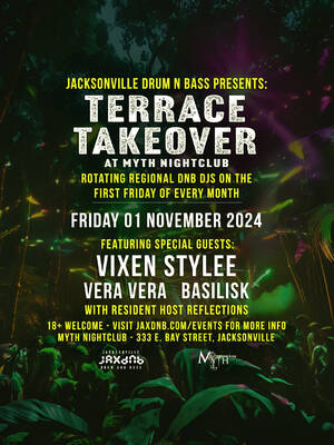 JaxDnB Terrace Takeover at Myth Nightclub – 01 Nov. 2024