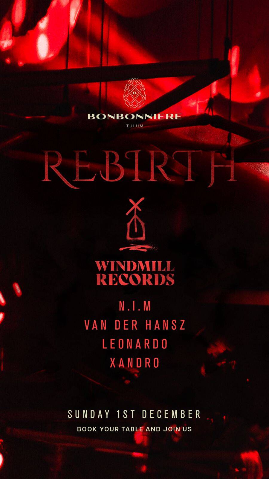 REBIRTH @ BONBONNIERE TULUM DECEMBER 1ST