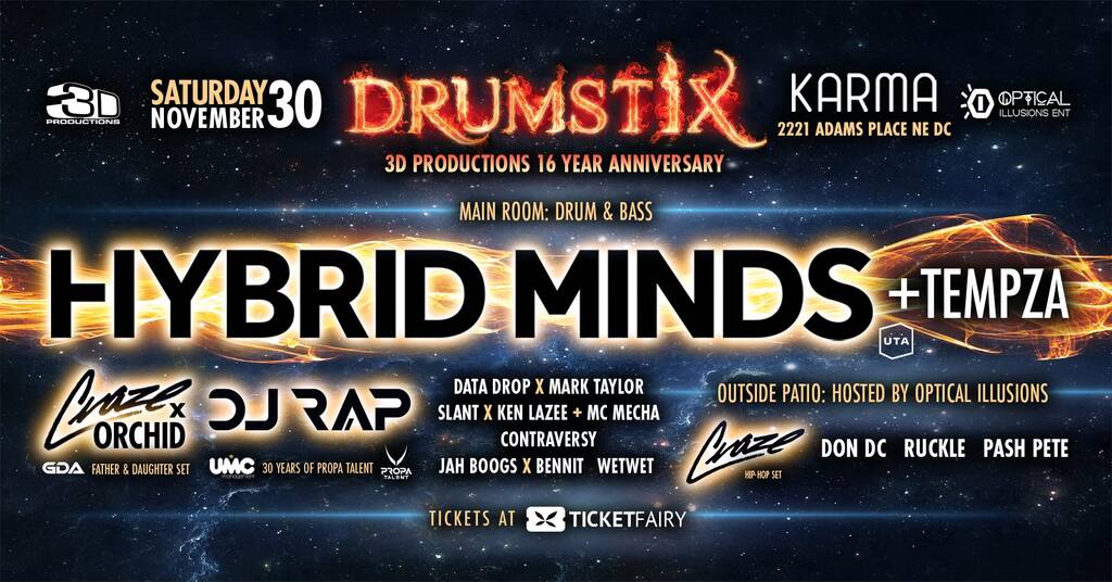 Drumstix: HYBRID MINDS, CRAZE, DJ RAP