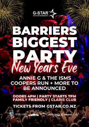 New Years Eve: Barrier's Biggest Party