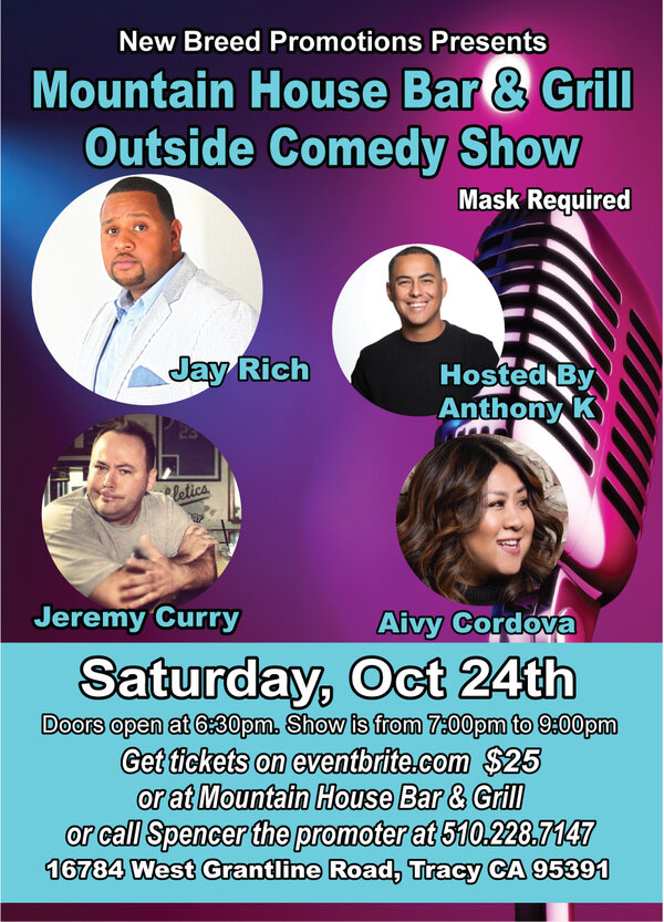 Comedy Under The Stars Tickets | Tracy | Mountain House Bar & Grill ...