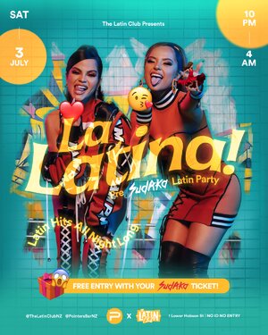 La Latina! By The Latin Club | 3 July at Pointers Bar